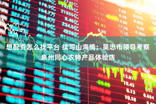 想配资怎么找平台 续写山海情：吴忠市领导考察泉州同心农特产品体验店